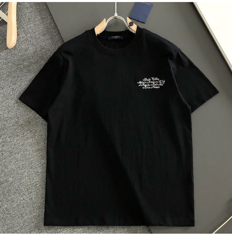 LOUIS VUITTON-04094 루이비통 봄/여름 최신 크루넥 자수 패션 반팔 티셔츠(2컬러)