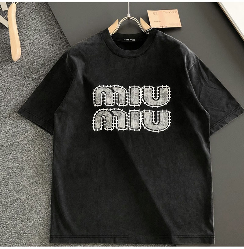 MIUMIU-04209 미우미우 2026SS 봄/여름 남녀공용 크루넥 티셔츠