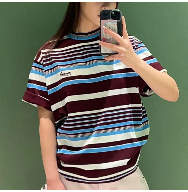 PRADA-042110 프라다 2026SS 봄/여름 뉴 크루넥 스트라이프 반팔