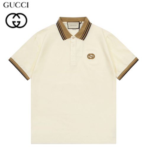 GUCCI-040110 구찌 아이보리 GG 로고 폴로 티셔츠 남성용
