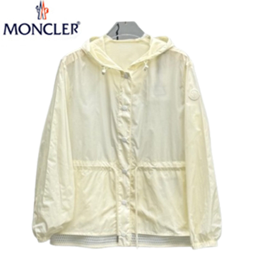 MONCLER-04072 몽클레어 화이트 나일론 바람막이 후드 재킷 여성용