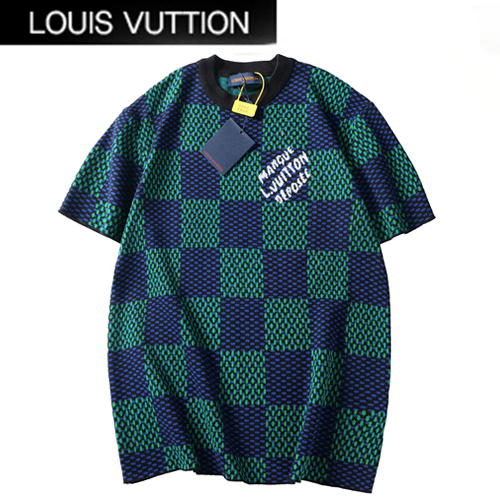LOUIS VUITTON-050610 루이비통 네이비/그린 다미에 티셔츠 남여공용