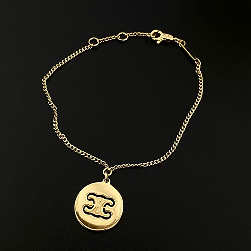 CELINE-5008 셀린느 골드 트리옹프 로고 팔찌