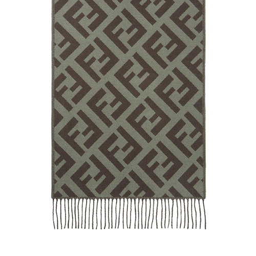 FENDI-FXT260 펜디 그린 캐시미어 FF 스카프