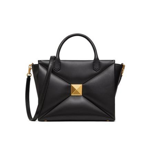 [스페셜오더]VALENTINO-1W2B0K 발렌티노 블랙 원 스터드 미디엄 핸드백 27CM