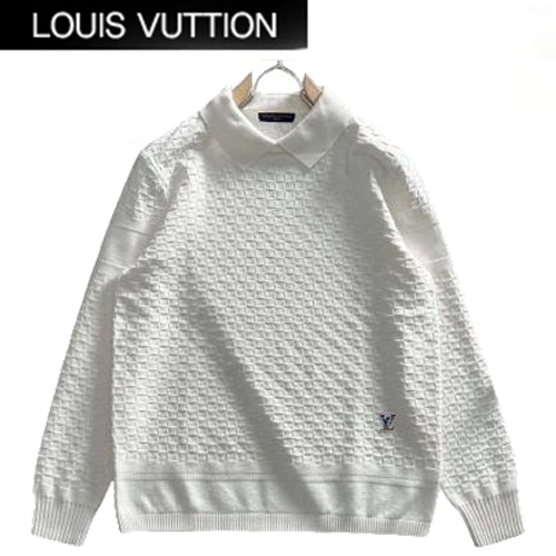 LOUIS VUITTON-011411 루이비통 화이트 다미에 스웨터 남성용