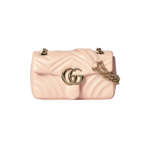[스페셜오더]GUCCI-837280 6823 구찌 핑크 가죽 GG 마몽 스몰 숄더백