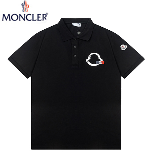 MONCLER-040111 몽클레어 블랙 아플리케 장식 폴로 티셔츠 남성용