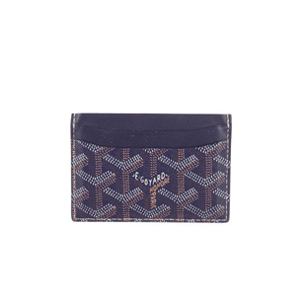 [스페셜오더]GOYARD-고야드 쉐브론 코팅캔버스 네이비 카드 케이스