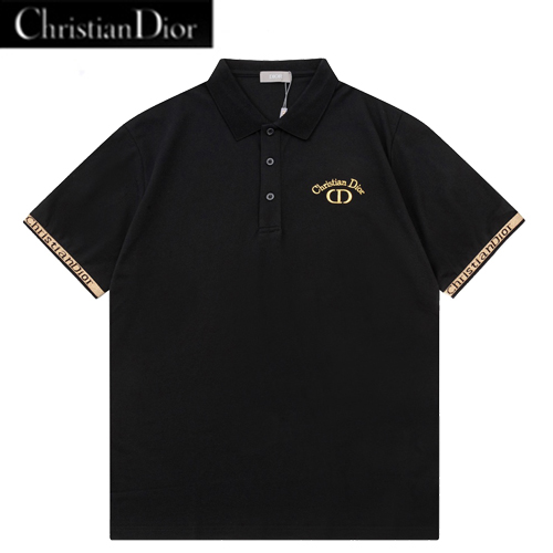 DIOR-040112 디올 블랙 코튼 폴로 티셔츠 남성용