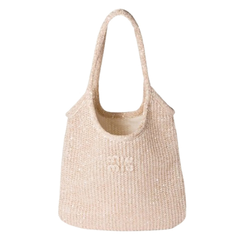 [스페셜오더]MIUMIU-5BG231 미우미우 파우더 핑크 아이비 스팽글 메쉬 백