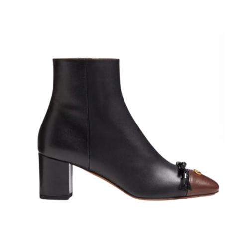 VALENTINO-7W2S0ML 발렌티노 블랙 발레 뒤 루아 키드스킨 레더 앵클 부츠