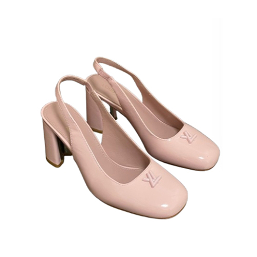 LOUIS VUITTON-1AGUH0 루이비통 핑크 페이턴트 송아지 가죽 스윙 슬링백 펌프스