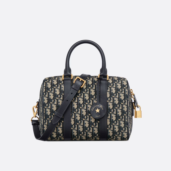 [스페셜오더]DIOR-디올 블루 Dior Oblique 자카드 Groove/그루브 25 보스턴백 - M1365