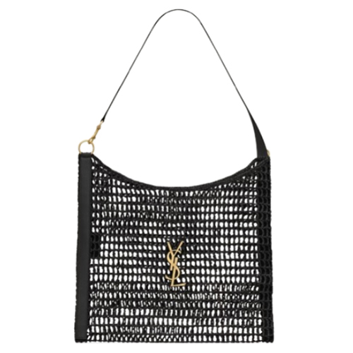 [스페셜오더]SAINT LAURENT-781289 생 로랑 블랙 라피아 마크라메 oxalis 숄더백