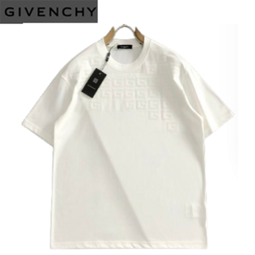 GIVENCHY-042213 지방시 화이트 4G 로고 장식 티셔츠 남성용