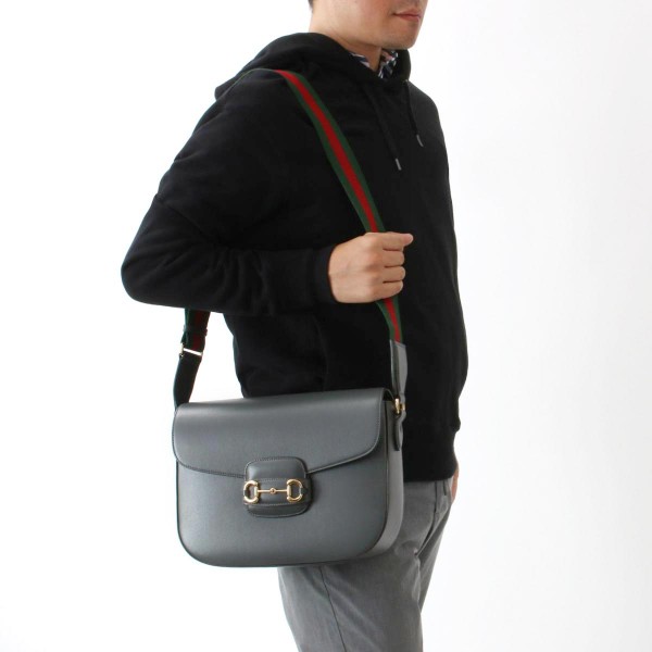 [스페셜오더]GUCCI-700457 1142 구찌 그레이 홀스빗 1955 숄더백 31cm