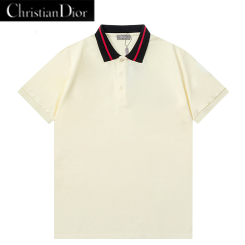 DIOR-040116 디올 아이보리 코튼 폴로 티셔츠 남성용