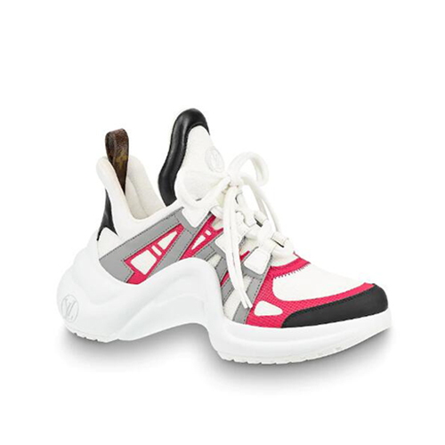 LOUIS VUITTON-1A4X7A 루이비통 로즈 클레 핑크 테크니컬 패브릭 LV 아치라이트 스니커즈