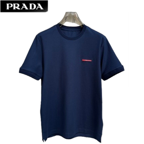 PRADA-03181 프라다 네이비 코튼 티셔츠 남성용