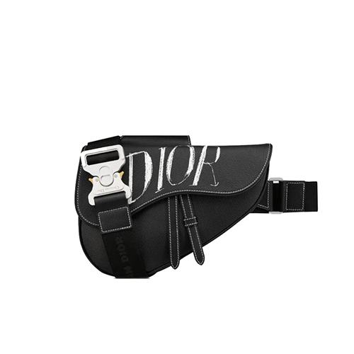 [스페셜오더]DIOR-1ADPO093 디올 블랙 송아지 가죽 새들 메신저백