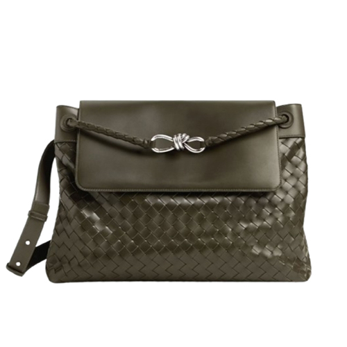 [스페셜오더]BOTTEGA VENETA-805969 보테가 베네타 카키 라지 안디아모 메신저 백