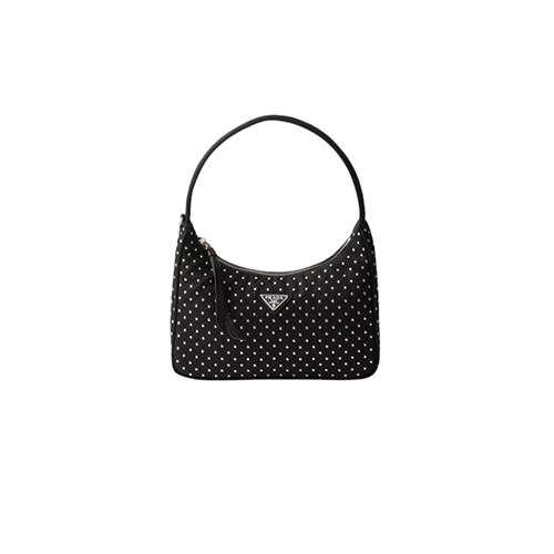 [스페셜오더]PRADA-1BC515 프라다 블랙 스터드 장식 리나일론 미니백