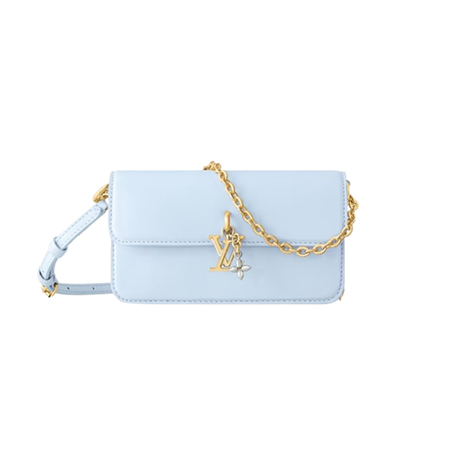 [스페셜오더]LOUIS VUITTON-M14547 루이비통 아주르 블루 월릿 온 체인 LV 블룸