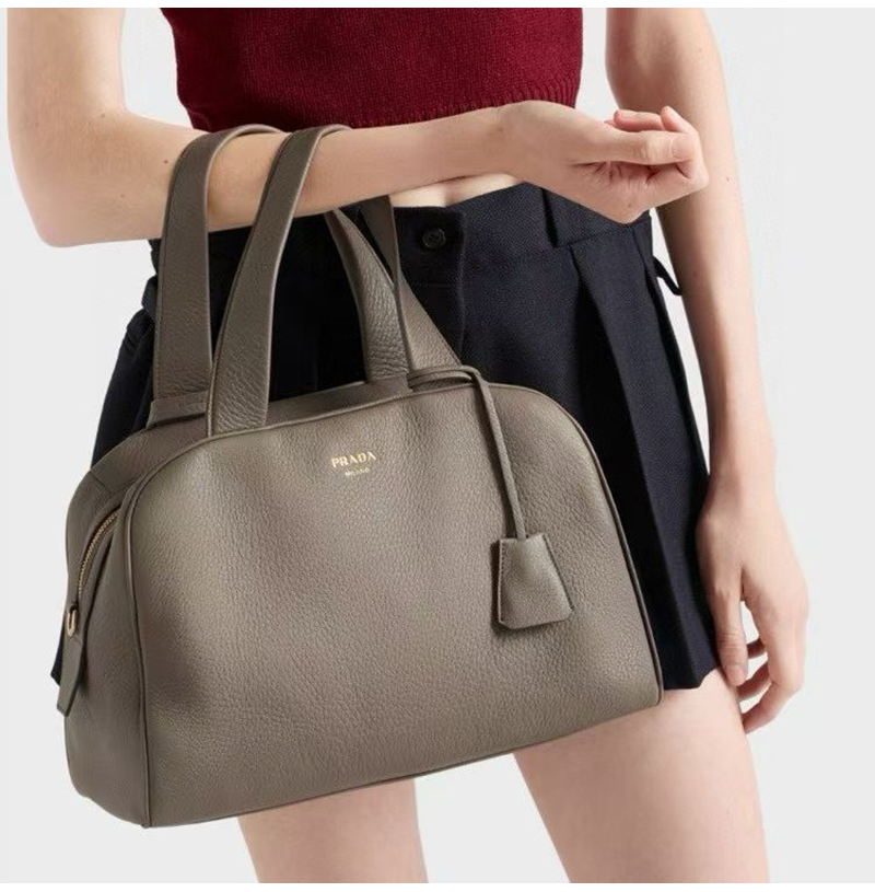 [스페셜오더]PRADA-1BB148 프라다 라지 가죽 탑 핸들 백 그레이