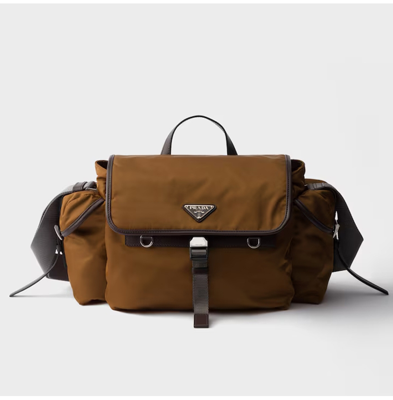 [스페셜오더]PRADA-2VD081 프라다 리나일론 및 가죽 숄더백 브랜디