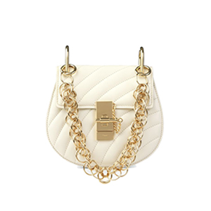 [스페셜오더]Chloe-CHC18US 끌로에 카프스킨 화이트 DREW BIJOU 미니 숄더 백