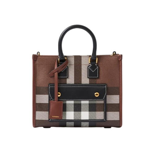 [스페셜오더]BURBERRY-81122281 버버리 브라운 미니 프레야 토트