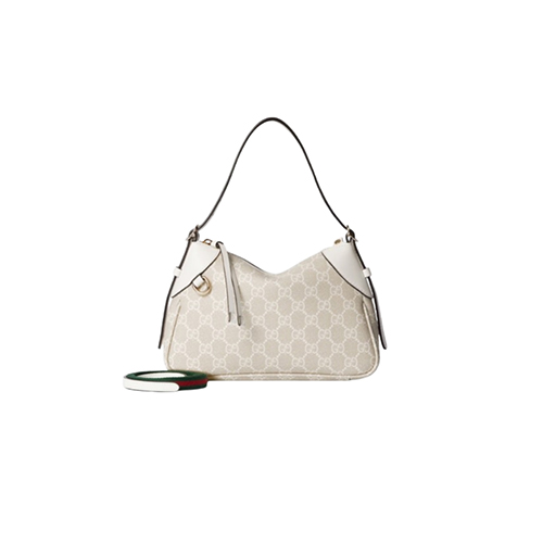 [스페셜오더]GUCCI-815218 9642 구찌 베이지/화이트 GG 엠블럼 스몰 숄더백