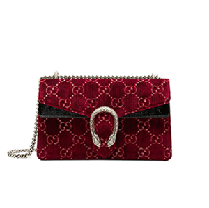 [스페셜오더]GUCCI-400249 6464 구찌 디오니서스 레드 GG 벨벳 스몰 숄더백