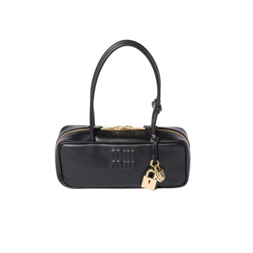 [스페셜오더]MIUMIU-5BB173 미우미우 블랙 송아지 가죽 보 백