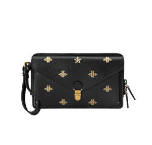 [스페셜오더]GUCCI-495678 1055 구찌 블랙 가죽 벌 모양 프린트 플랩 백