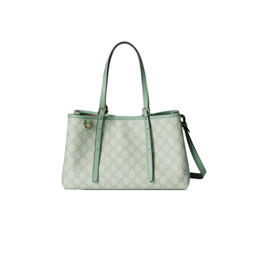 [스페셜오더]GUCCI-815214 8458 구찌 세이지 그린 GG 엠블럼 스몰 토트백