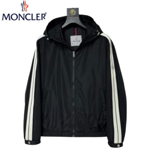 MONCLER-08175 몽클레어 블랙 나일론 바람막이 후드 재킷 남성용