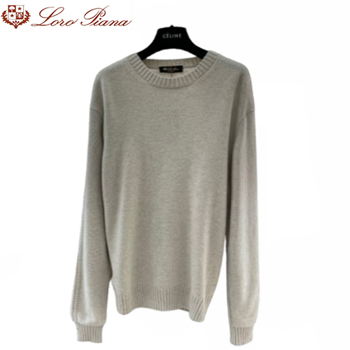 Loro Piana-12254 로로피아나 그레이 니트 코튼 스웨터 남성용