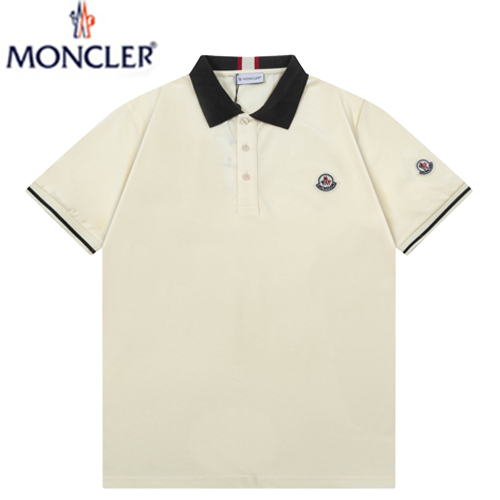 MONCLER-04015 몽클레어 아이보리 코튼 폴로 티셔츠 남성용