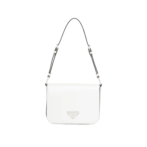 [스페셜오더]PRADA-1BD308 프라다 화이트 브러시드 가죽 숄더 백