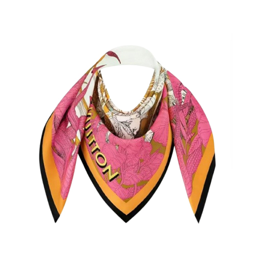 LOUIS VUITTON-02171 루이비통 핑크 실크 스카프