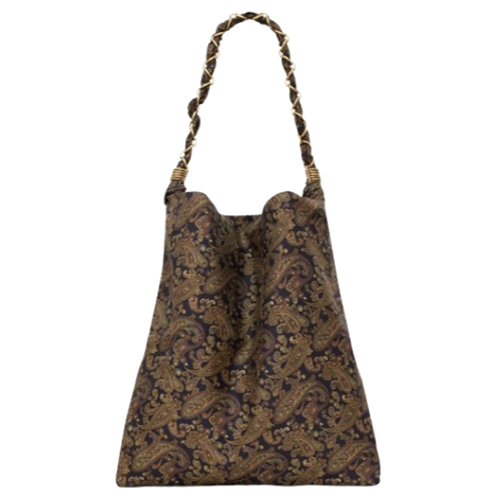 [스페셜오더]SAINT LAURENT-834750 생 로랑 브라운 실크 트윌 AMALIA 백