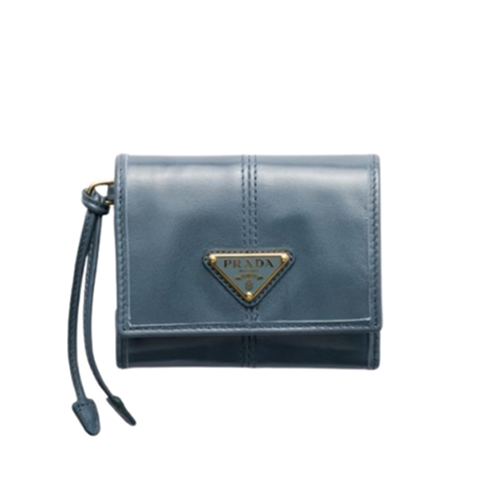 [스페셜오더]PRADA-1MH043 프라다 블루 스몰 가죽 지갑