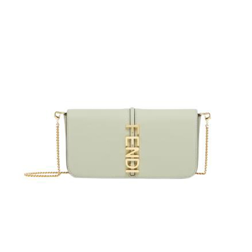 [스페셜오더]FENDI-8BS076 펜디 그린 펜디그라피 골드 체인 지갑 21.5CM