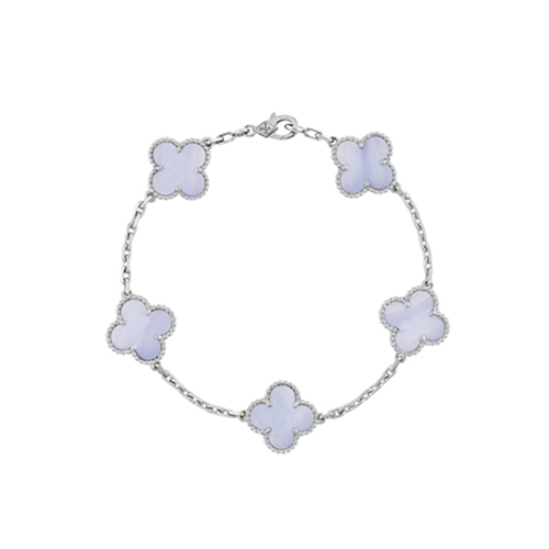 [스페셜오더]VAN CLEEF ARPELS-VCARD3 반클리프 실버/라이트 블루 빈티지 알함브라 브레이슬릿