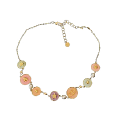 DIOR-6061 디올 골드 에나멜 목걸이