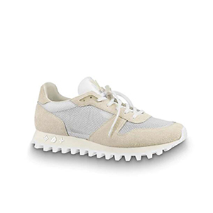 LOUIS VUITTON-1A4PJB 루이비통 크림 스웨이드 송아지 가죽 LV 러너 스니커즈