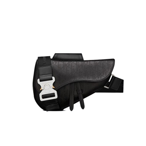 [스페셜오더]DIOR-1ADPO093 디올 블랙 Dior Oblique Galaxy 가죽 SADDLE 백