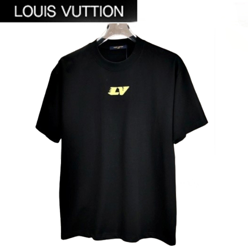 LOUIS VUITTON-05179 루이비통 블랙 아플리케 장식 티셔츠 남여공용
